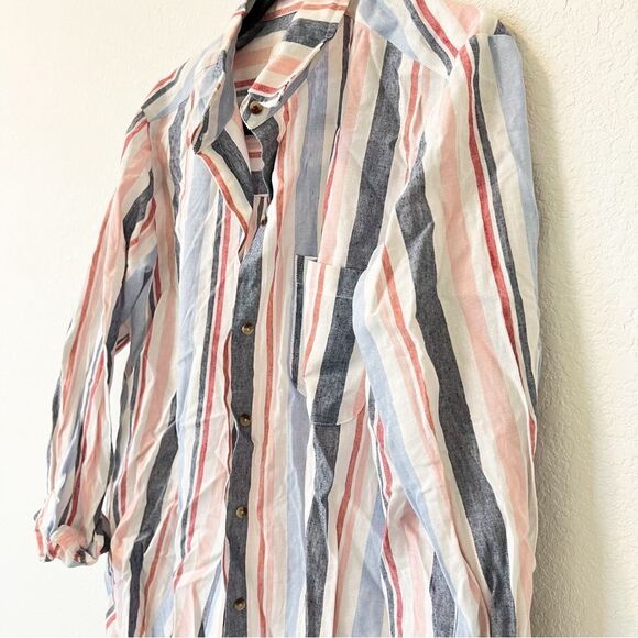 NWT Anthropologie Maeve Chatham Striped Button Down Long Sleeve Top M - Picture 5 of 7